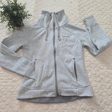 Avalanche Gray Full Zip Funnel Neck Jacket, Size Medium