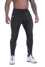 Mens Joggers Sweatpants Slim Fit Workout Training Thigh Mesh Gym Jogger Pants...