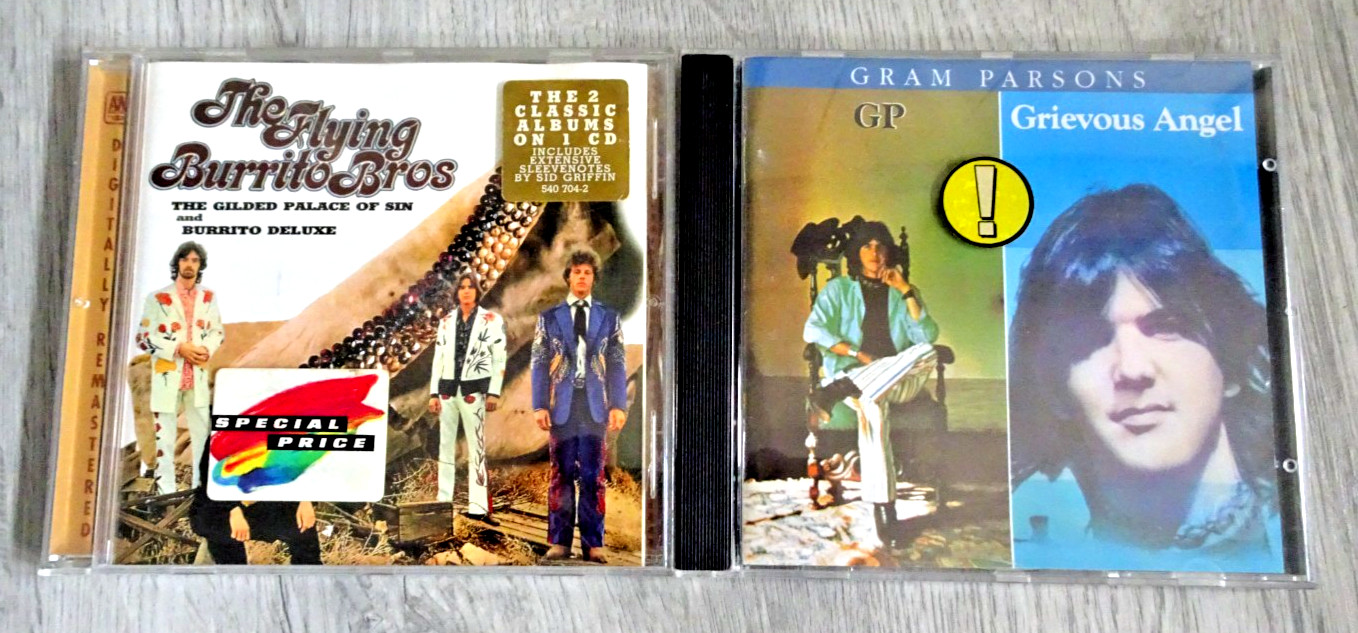 Gram Parsons CD lot Flying Burrito Brothers Guilded Palace of Sin Burrito Deluxe