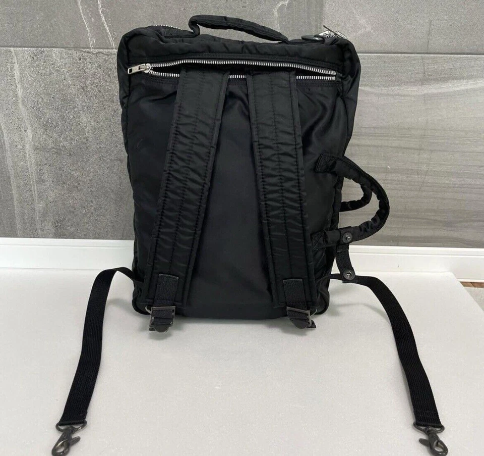 PORTER YOSHIDA TANKER 3 vias bolsa de negócios maleta mochila de ombro preta Japão - Imagem 2 de 4