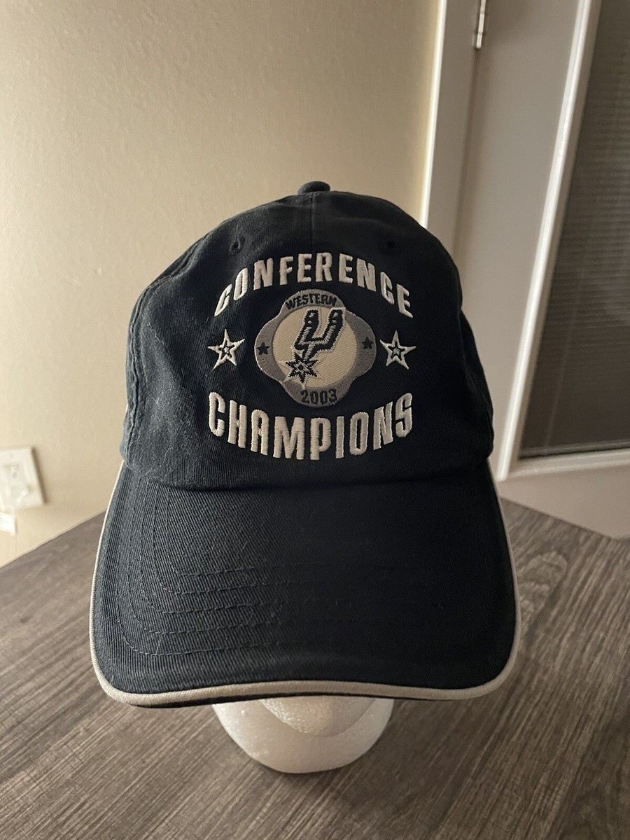 Nike San Antonio Spurs 2003 NBA Champions Black Hat Cap Embroidered patch  VTG