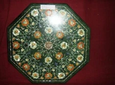 18" Green Marble Coffee Center corner Table Top Inlay Malachite Mosaic e21
