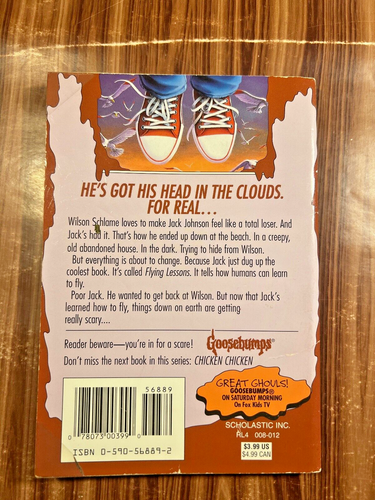 Goosebumps #52 How I Learned To Fly Paperback Book R. L. Stine 1997 First Print - Picture 3 of 9