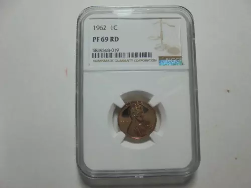 1962 Lincoln Memorial Penny Cent // Gem Proof 69 NGC Graded (red) Nice Strike