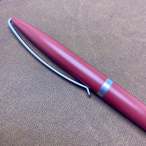 VINTAGE PEN SLIM LINE FOUNTAIN BORDEAUX RED MEDIUM NIB N 3 - Imagen 3 de 5