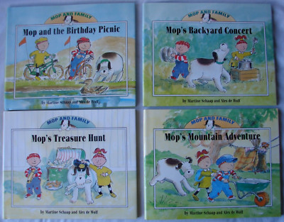 Lot of 4 Mop and Family HBs by Martine Schaap Ills by Alex de Wolf Color  DJ Dog