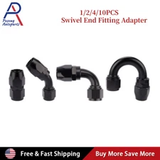 1/2/4/10pcs Swivel Hose End Fittings 4AN 6AN 8AN 10AN 12AN Fuel Line End Adapter