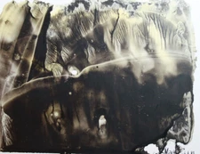 1983 Watercolor painting abstract composition signed