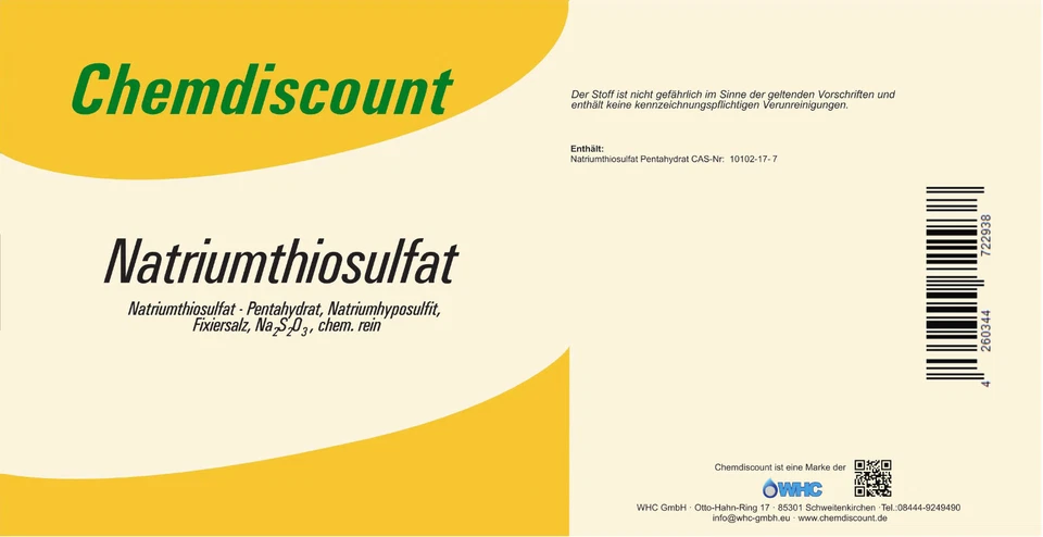 1kg Natriumthiosulfat, chemisch rein, versandkostenfrei! - Bild 2 von 2