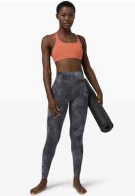 Lululemon Größe 2 Align HR Hose 28'' Diamond Dye Grey DDPG Nulu Yoga waren £88 GB3