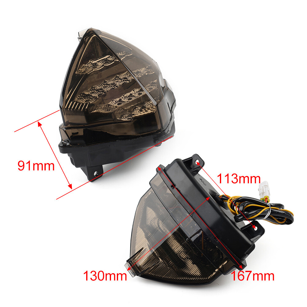 Smoke LED Flush Mount Turn Signals For Yamaha R1 R6 Motorcycles – Amber Lens, Front Mount