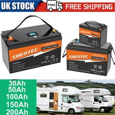 Batteria Litio 200Ah 150Ah 50Ah 12V LiFePO4 4000+ Ciclo Fuori Rete Pannello Solare Camper