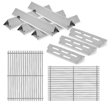 Stainless Steel Grill Grates with 66032 Flavorizer Bars for Weber Genesis II....