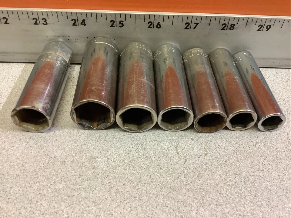 Craftsman 7pc G 6Pt 3/8" Drive Socket Set - Read Description - Mixed Set! - Image 4 of 4