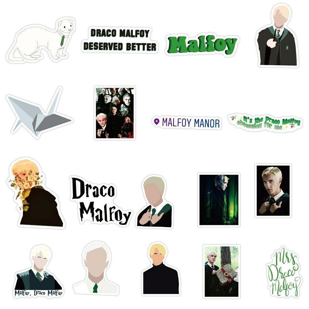 DRACO MALFOY Stickers~TOM FELTON Harry Potter SLYTHERIN ~Vinyl