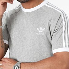 NEW MENS ADIDAS ORIGINALS CALIFORNIA TREFOIL TEE SHIRT SIZE 2XL IA4848 GRAY