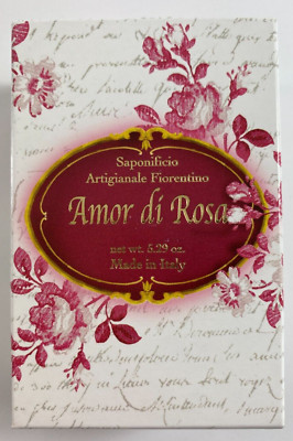 Saponificio Artigianale Fiorentino Amor di Rosa Italy 5.29 oz Soap