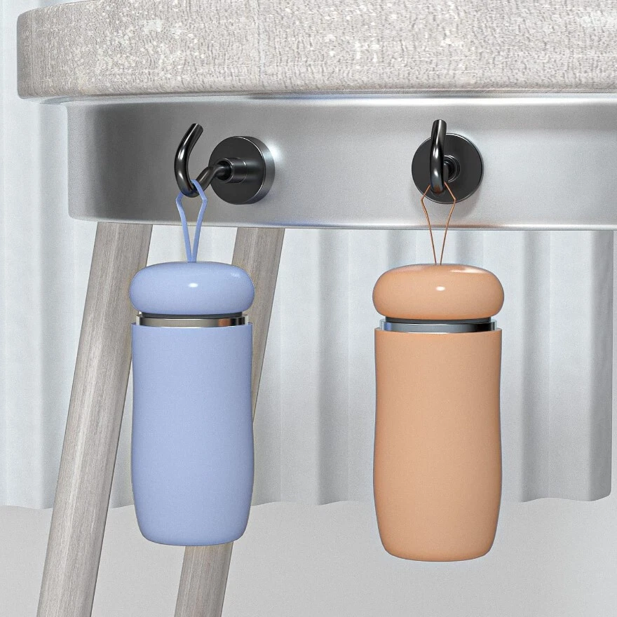 Paquete de 6 ganchos magnéticos de neodimio fuerte de 25 libras para colgar y asar refrigerador negro Foto 4 de 4