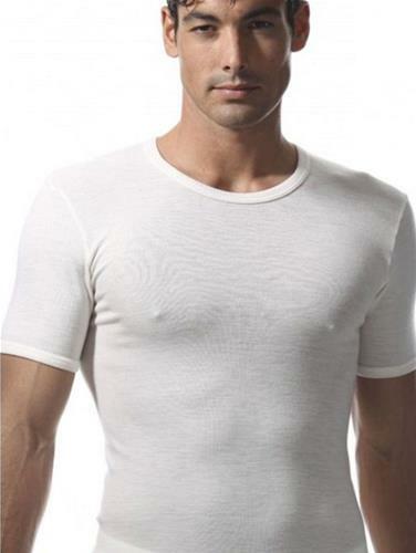 RAGNO: maglia intima uomo 100% pura lana merino manica corta calda 60037  60038 V | eBay