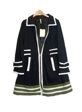 Love Doves By Grace Women's Jacket Size L Black & White And Green New
