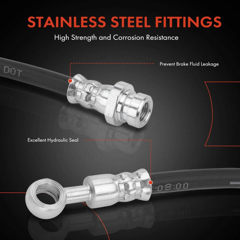 Manguera hidráulica de freno delantera A-Premium 2x para RVR Mitsubishi Lancer Outlander Foto 4 de 4