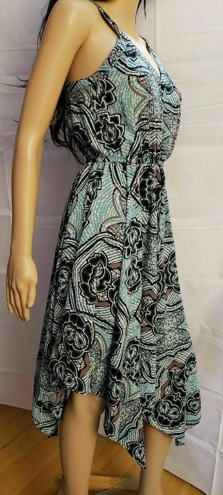 H&M Asymmetrc Hem Size S  Elastic waist Side Zipper Women's Dress thumbnail 2