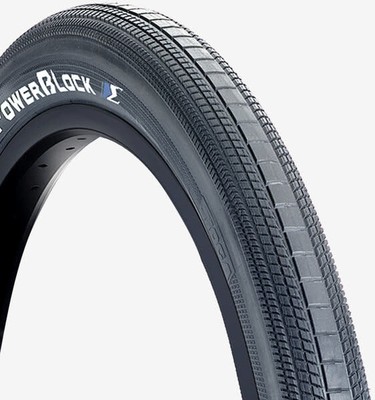 Tioga Powerblock BMX Bicycle Tire 20'' X 1.75,'' wire bead, 60tpi, BLACK