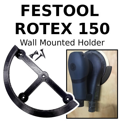 Wall Mount Holder for Festool 150 ROTEX 150mm Random Orbital Sander ETS EC 150