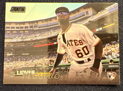 2023 Topps Liover Peguero Autogramm, Logofraktor, kurzer Druck #/15 - Piraten - Bild 7 von 8