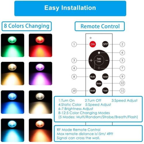 6er LED Gartenstrahler RGBW mit Fernbedienung Gartenspot außen Gartenbeleuchtung - Bild 9 von 16
