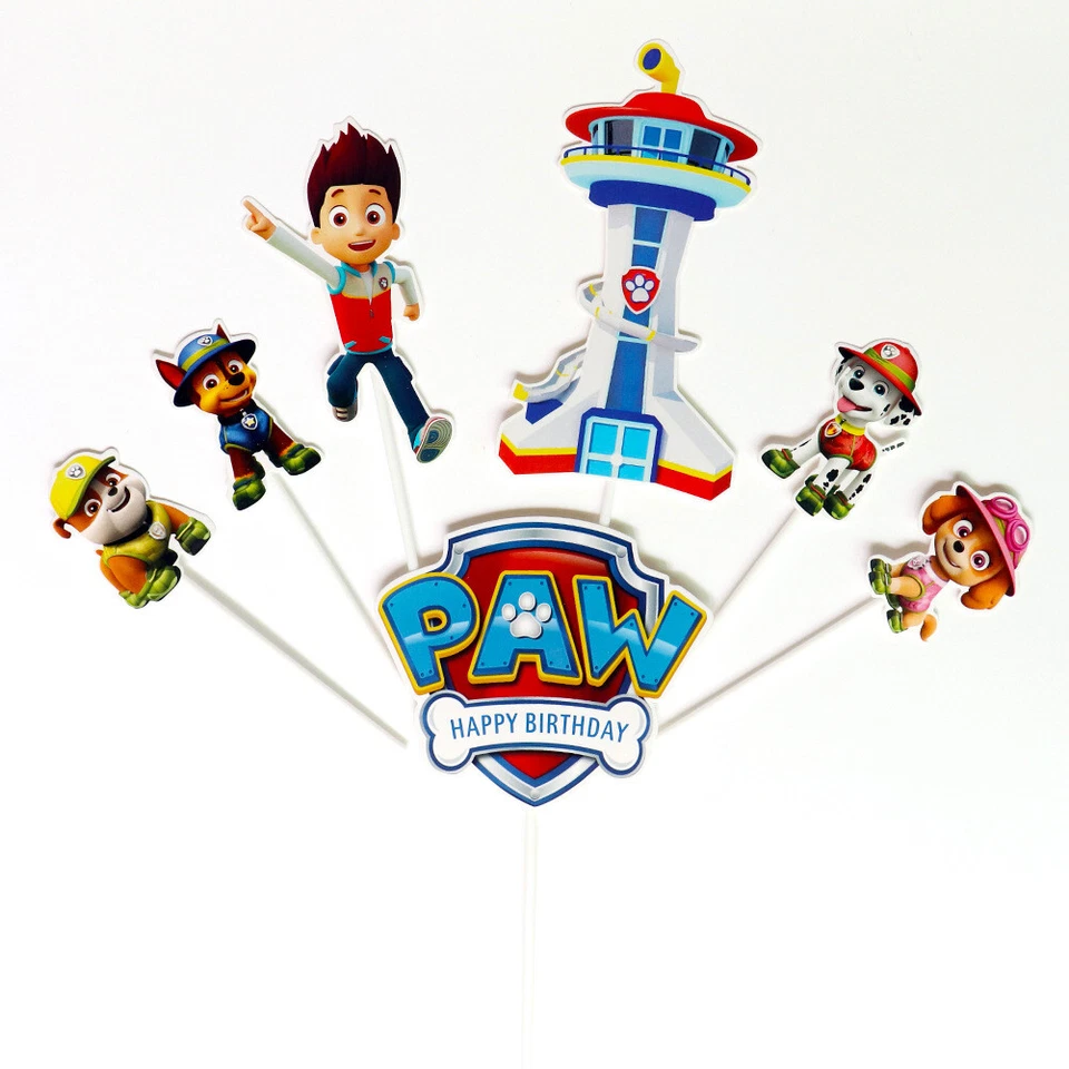 7PCS Paw Patrol Cake Topper Party Supplies Kids Birthday Decoration - image 3 of 4
