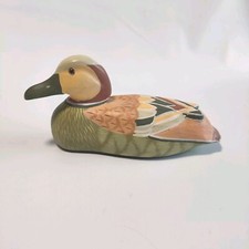 WOODEN MALLARD DUCK Ornament approx 9" in length new