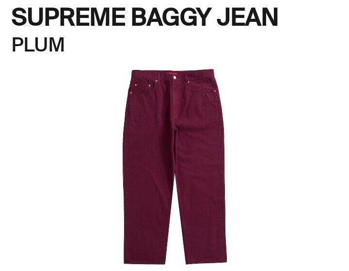 ☆Rare☆ Size 30 Supreme Baggy Jean (FW23) Plum | eBay ☆Rare☆ Size 30 Supreme Baggy Jean (FW23) Plum | eBay