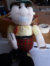 VINTAGE 1989 GOLFER'S TEAR APART STRESS DOLL IN ORIGINAL BOX COLLECTIBLE NIB