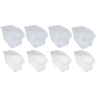 8Er Set Aufbewahrungskorb Transparent Schrankkorb Regal Organizer Kunststoff