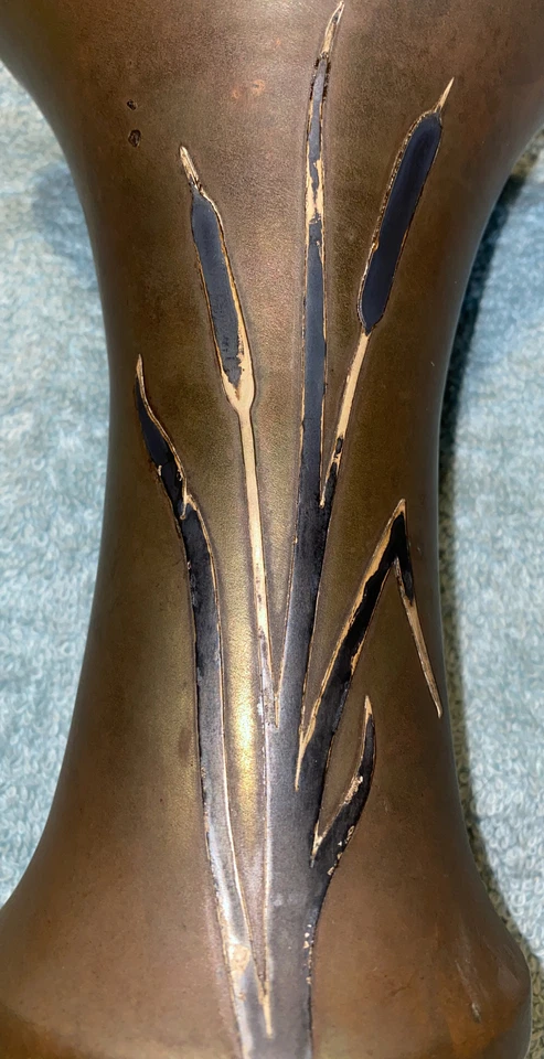 1920s Art Nouveau Antique - Sterling Decorated Bronze - Silver Crest #1017 - Image 2 of 4