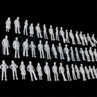 100 pcs. 1:160 Scale Figures N Gauge Model Trains unpainted sitting & standing