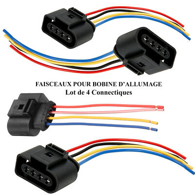 Kit Réparation Connecteur Bobine Allumage Asudaro - 4 Pièces - Aluminium Et ABS - Pour Voiture, Moto