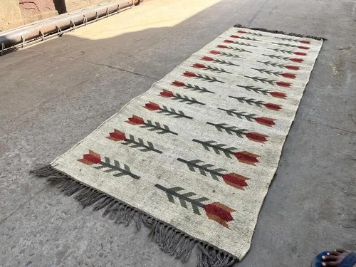 Handmade Kilim Rug aztec kilim Runner Wool Jute Rug Southwestern Stair kilim rug - Picture 8 of 10