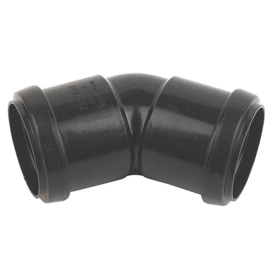 FloPlast Push Fit 135° Bend - Black & White plus 32mm & 40mm