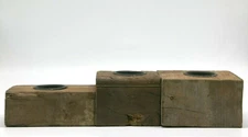 Primitives by Kathy Candle Holder-Wood Block Set of 3