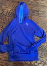 Adidas Running Women's ClimaWarm Blue Hoodie S Small EUC