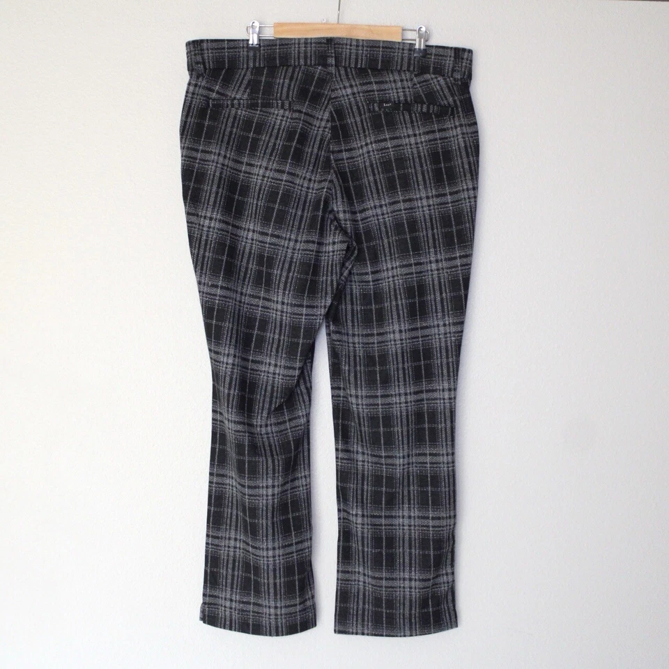 Lee Straight Mid Rise Plaid Pants Size 18 NWT Ultra Soft Waistband Preppy - Image 2 of 4