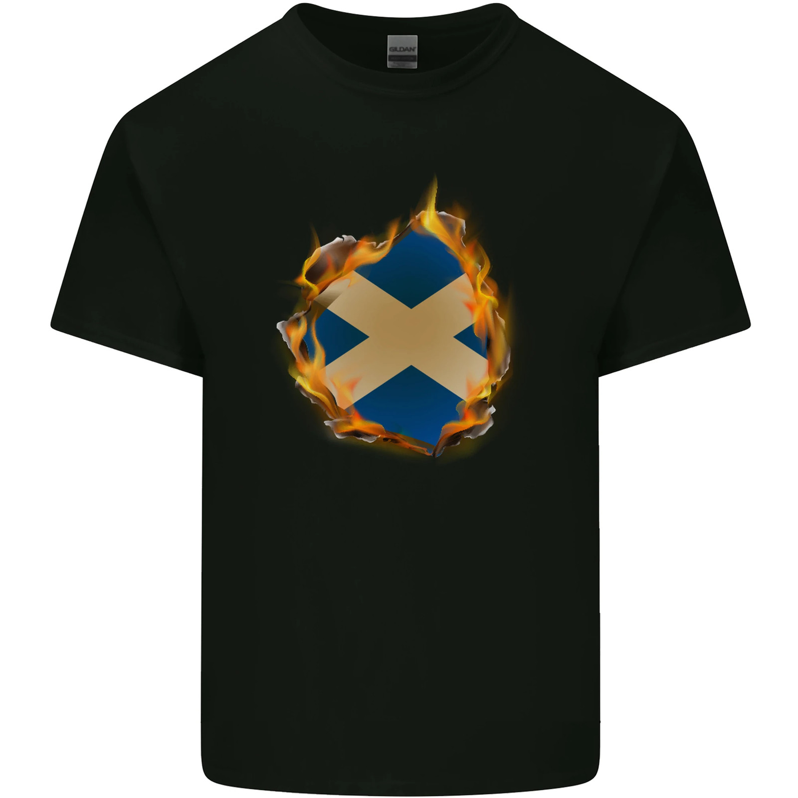 Camiseta De Niños Con La Bandera Escocesa De St Andrews Cross Para Niños Y Niñas