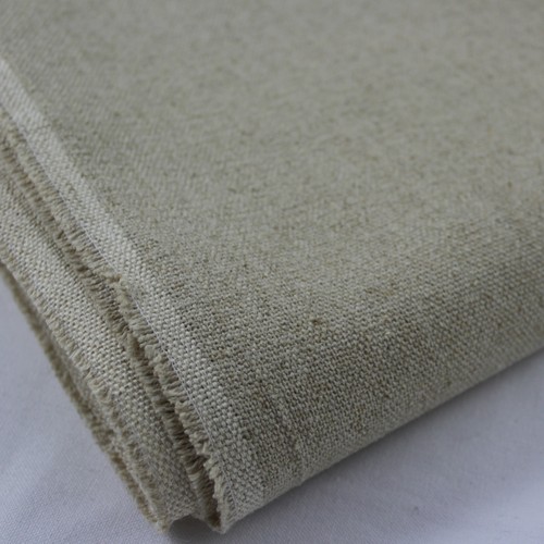 Heavy Linen Upholstery Weight Canvas Fabric Natural Colour 59" wide per metre