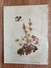 Vintage Dried Flowers and butterfly Art Rectangle