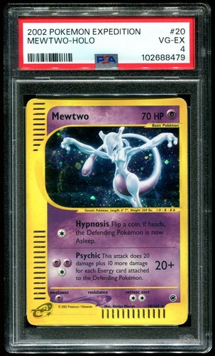 PSA 4 Mewtwo Holo Rare Expedition 2002 Pokemon Card #20