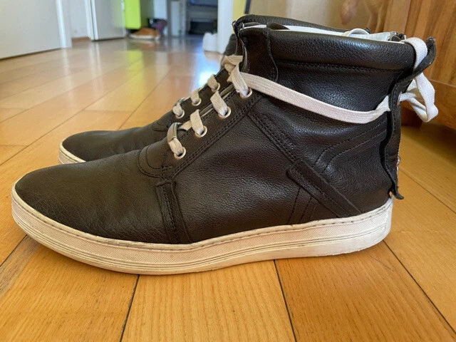 Baskets montantes Dior Homme by Kris Van Assche noir dos zippé cuir UK 7 (41)