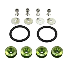 New Universal Green CNC Billet Bumper Trunk Quick Release Fastener Kit JDMSPEED