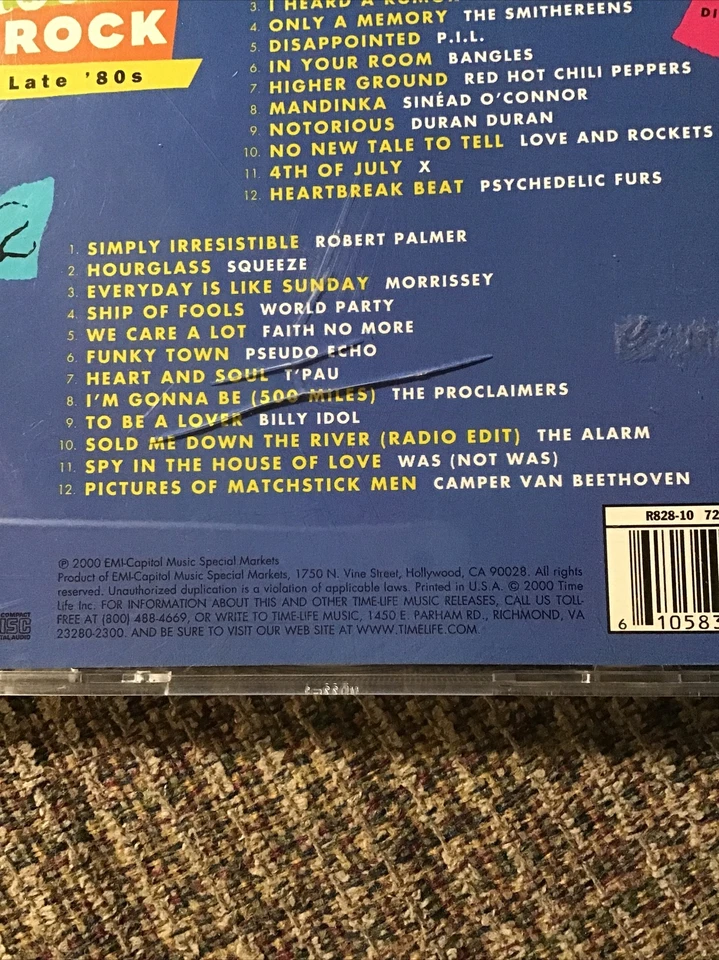 MODERN ROCK “LATE ‘80s” 2-CD SET OOP EMI/CAPITOL PRINT 24TRX VARIOUS ARTISTS - Image 4 of 4